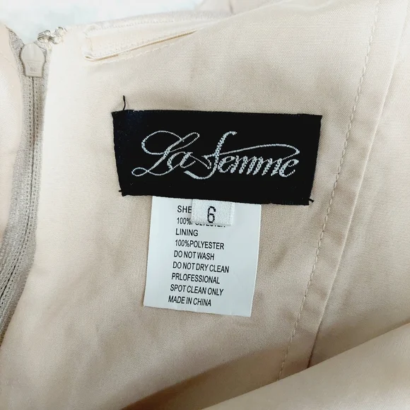 New La Femme 29537 Fitted Off Shoulder Evening Dress P304 - Picture 6 of 10